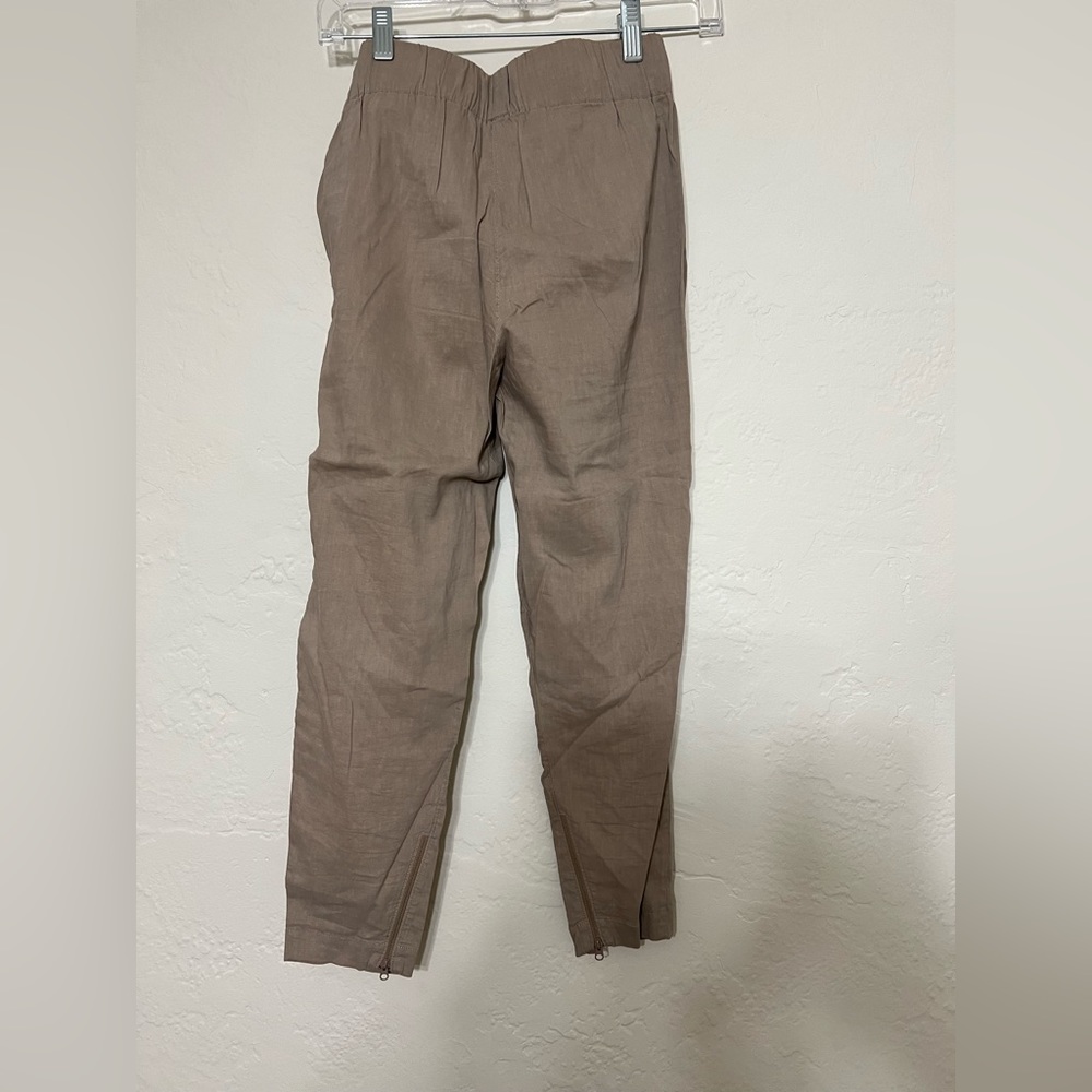 Theory Linen Pull-On Pants With Drawstring - image 2